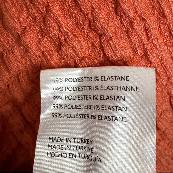 Anthropologie Waffle Wrap Dress, Orange XL - Fall, Autumn, Cozy, Lightweight - Picture 9 of 10